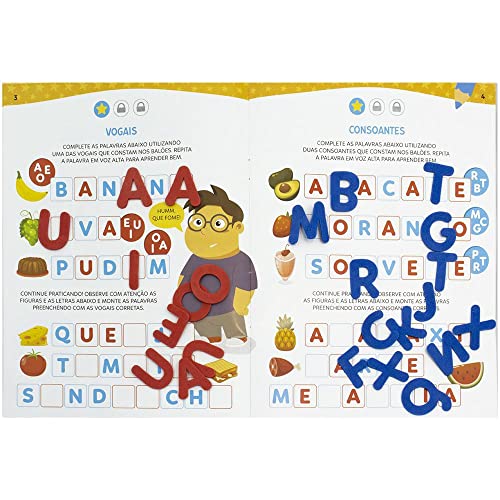 Aprenda em Casa Livro-Kit Alfabeto Móvel: Letras/Números