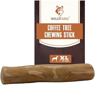 Wildfang Coffee Wood Dog Chew, XL Tough Chew Toys for Aggressive Chewers, Dog Teething Toys for Puppies, Training for Chewing Muscles, Coffee Tree Sticks for X-Large Dogs Over 99 lbs, Pack of 1