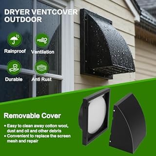 512M 6-inch Through Wall Exhaust Fan, 【Fast Deodorize, Dehumidify & Metal Exhaust Vent Cap, Corrosion-Resistant】80 CFM 4.0 Sones, Bathroom Wall Exhaust Fan, with Retractable Duct&Non-Return Flap