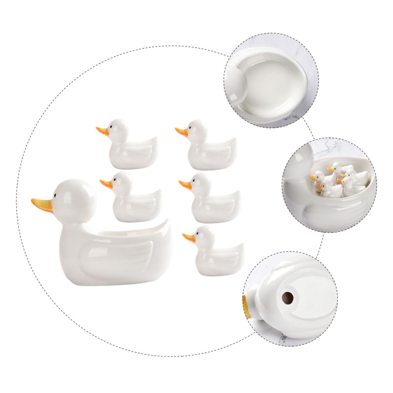 DECHOUS Support à Baguettes Décoratif Accessoire de Cuisine Blanc Repose-Baguettes pour Ustensiles