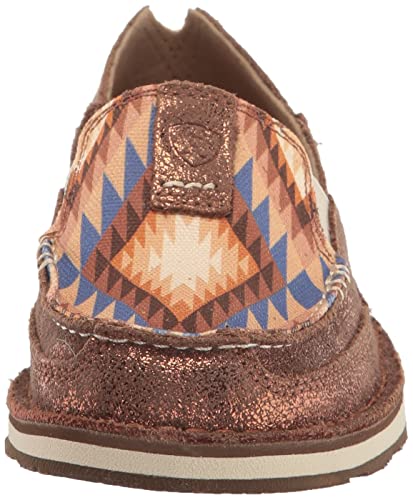 Ariat Women's Cruiser_W_Foo Boat Shoe, Metallic Bronze/Aztec Blanket, 8.5 #TOP1
