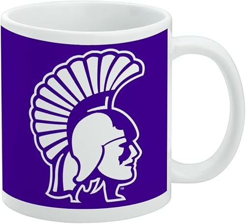 Vista 174 de Taza de cerámica con el logotipo principal de la Universidad de St. John, taza de regalo novedosa para café, té y bebidas calientes, 11oz, blanca