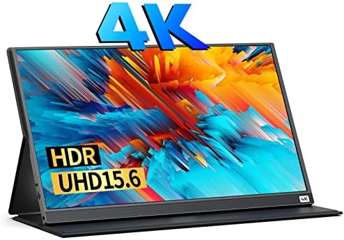 EYETOO Portable Monitor, 15.6 Inch 4K FHD IPS Second Screen Display with USB C HDMI, Dual Built-in Speaker, Eye Care Gaming Monitor for Laptop/PC/Mac/PS3/PS4/PS5/Xbox/Phone/iPad