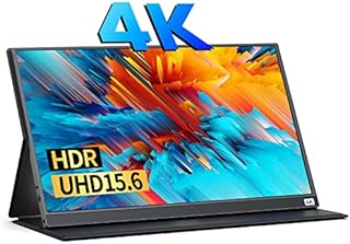 EYETOO Portable Monitor, 15.6 Inch 4K FHD IPS Second Screen Display with USB C HDMI, Dual Built-in Speaker, Eye Care Gaming Monitor for Laptop/PC/Mac/PS3/PS4/PS5/Xbox/Phone/iPad