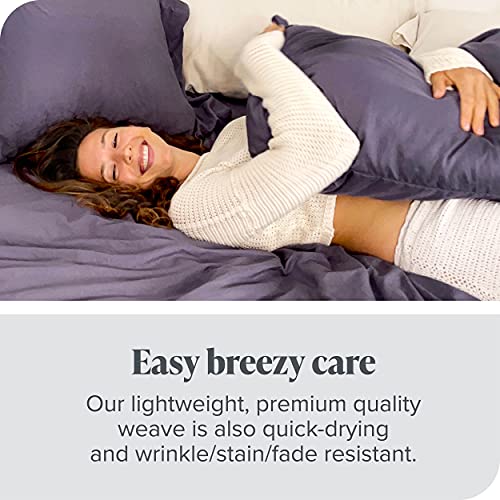 Bare Home Microfiber Bulk Pillow Cases - Standard/Queen Size Set of 4 - Cooling Pillowcases - Double Brushed - Lavender Pillowcases 4 Pack - Easy Care (Standard - 4 Pack, Lavender) by Bare Home - Image 8