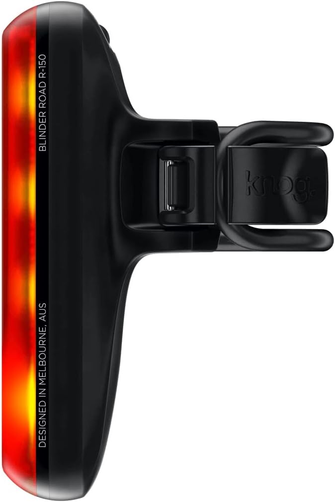 KNOG BLINDER R -150 Bicycle Light, Rear Light (150 Lumens), 1.6 oz (44 g), Waterproof, USB Rechargeable, Black