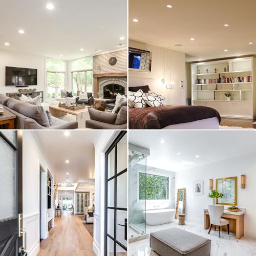 Qingmiao LED Einbaustrahler Dimmbar 230V 6W IP44 Einbauleuchten Deckenspots Deckenstrahler, für Badezimmer Küche Wohnzimmer,Silber 6er Set