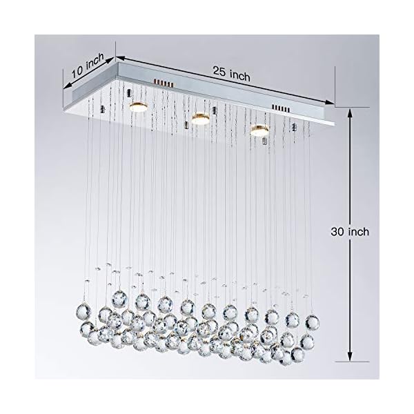 Saint MossiModern Ceiling Lighting Crystal Chandelier LED Lighting Fixture Pendant Lamp 3 GU10 Bulb Required Great Quality Best Discount - Image 7