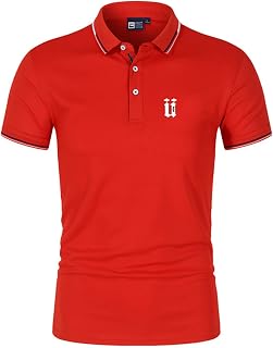 Men Polo Shirts Printing T-Shirts for Unkut Collared Half Sleeve Soft Contrasting Colors Short Sleeved Quick Dry Tee Top Clothes Plain Classic Racing Suit
