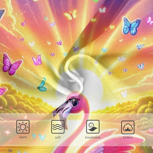 Cartoon Girls Underwear Toddlers 2t Cotton Cute Panties Girl Cartoon Flamingo Lake Sunset Kids Briefs Undies3