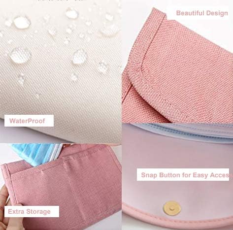 Mask Storage Case Bag Washable and Reusable, Portable Dustproof Mask Container Holder, Waterproof Mask Storage Case for Disposable or Cloth Mouth Coverings