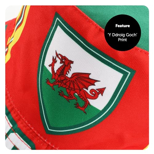 I LOVE FANCY DRESS LTD Bob du Pays de Galles – Lot de 1 – Chapeau bob rouge avec drapeau gallois et imprimé Cymru – Accessoire supporter de la Coupe du monde de football gallois – vue 3