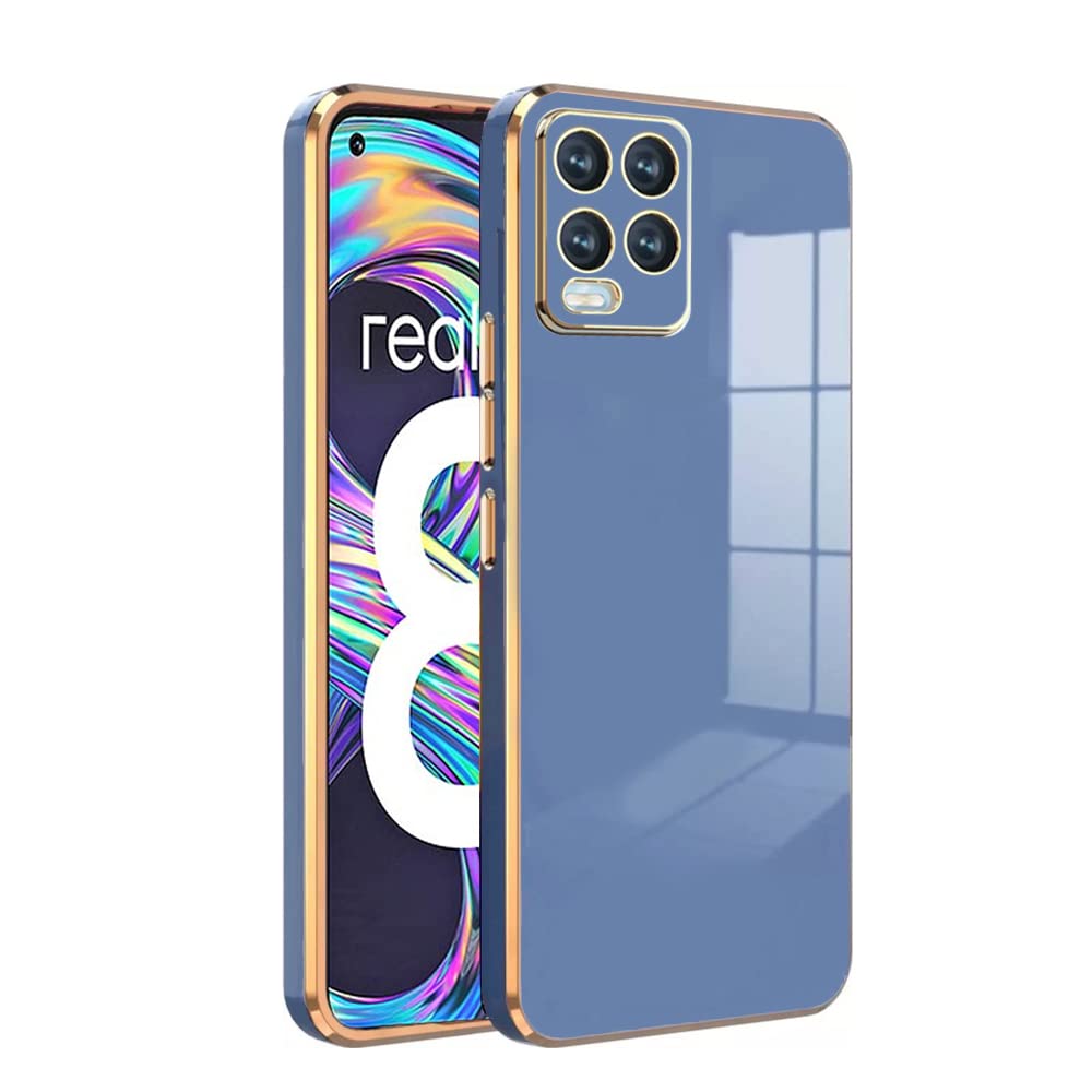 KARWAN®️ Luxury 6D Chrome Back Cover Case Compatible for Realme 8 4G |Slim Shockproof Soft TPU | Raised Lips Protection | Camera Protection | Stylish Back Case and Cover | -Blue (B0BSV6SL5J) Amazon Price History, Amazon Price Tracker