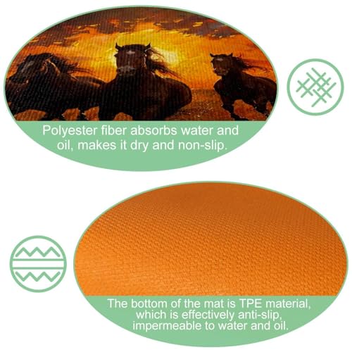 Alfombras de cocina lavables y absorbentes para pasillo y lavado 6