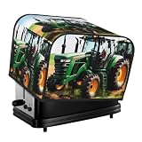 Company Toaster-Abdeckung mit Traktor-Druck, 4 Scheiben, stilvoller Schutz, Gerät für Küche, Wohnheim, Zuhause, den täglichen Gebrauch