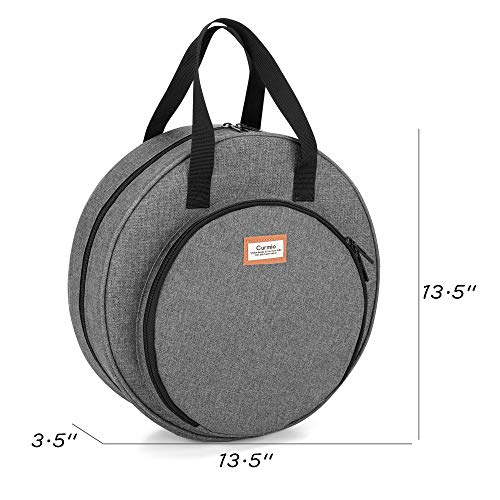 Curmio Embroidery Bag, Portable Carrying Bag For Embroidery Project And Cross Stitch Tools Kits Supplies, Bag Only, Grey (Patented Design) #TOP5
