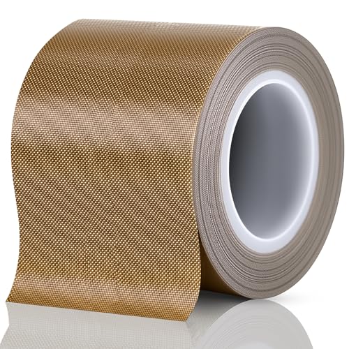 sturiz Ruban adhésif en téflon - Résistant à la chaleur - 0,18 x 150 mm x 10 m - Ruban PTFE - Résistant à la chaleur - Haute température - Pour machine à emballer sous vide