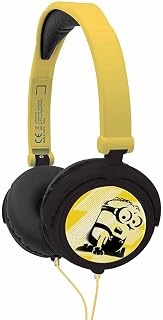 Lexibook Universal Despicable Me 3 Minions Stereo Headphone, kids safe, foldable and adjustable, yellow/black, HP010DES