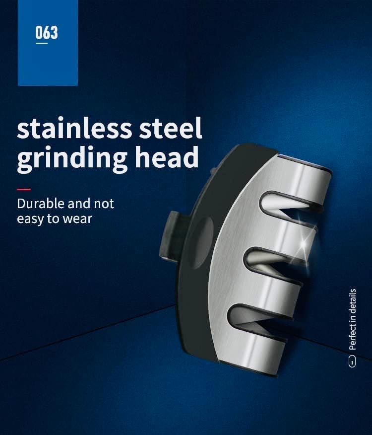 Miniatura 7 de Nuoten - Accesorios para cuchillos de cocina 3 en 1 el mejor afilador de cuchillos de 3 etapas ayuda a reparar restaurar y pulir cuchillas Afilador