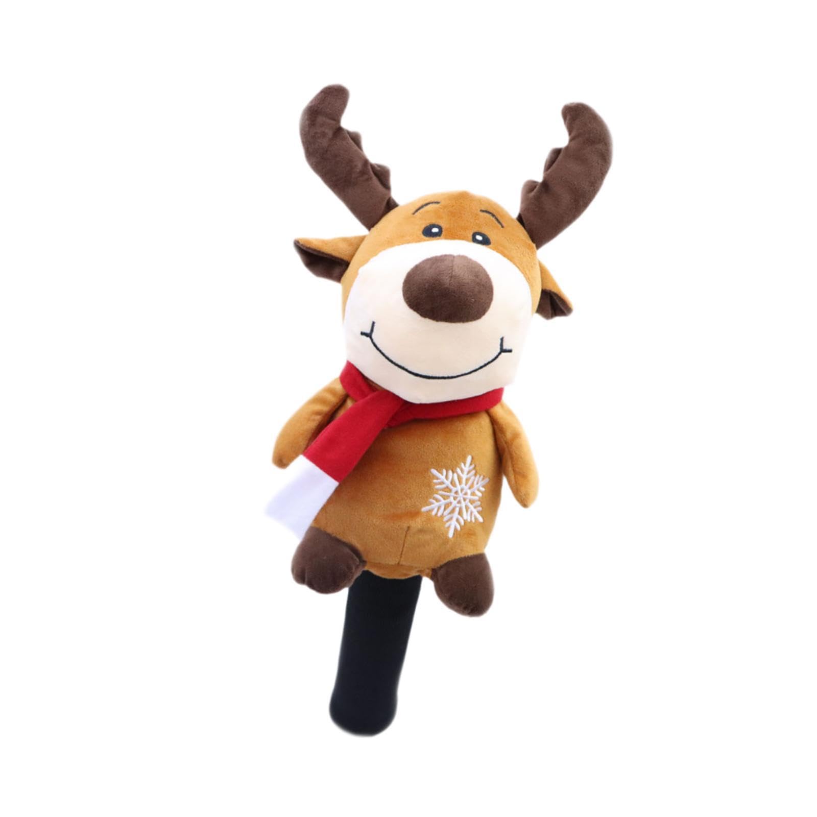 Weihnachtliche Golf-Schlägerhaube Für Wood – Gestricktes Plüschcover Mit Tierkopf, 40x15 Cm, Kratzfest, Geschenk Für Golfer