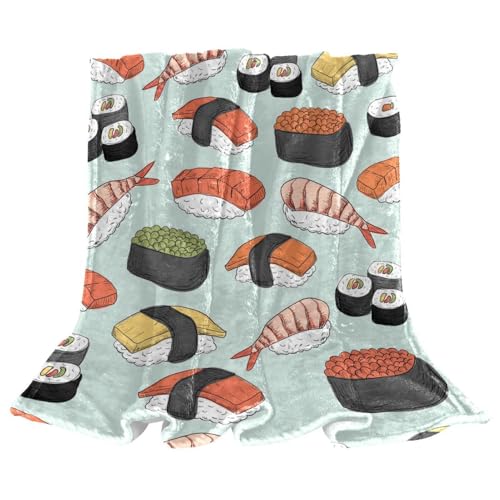 Couverture Polaire Sushi Plaid Lit Canapé 150x100cm