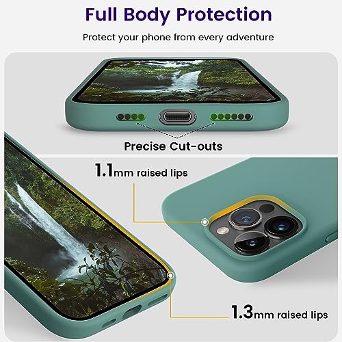 OTOFLY Designed for iPhone 14 Pro Max Phone Case, Silicone Shockproof Slim Thin Phone Case for iPhone 14 ProMax Case 6.7 inch (Pine Green) by OTOFLY - Used condition - Image 4