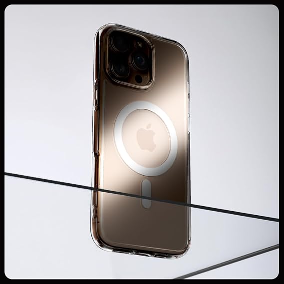 Spigen iPhone 16 Pro ile Uyumlu MagSafe Kılıf Ultra Hybrid Mag Fit Sararmaya Dayanıklı Beyaz Şeffaf Kapak - ACS08129 (Spigen TR Garantili)
