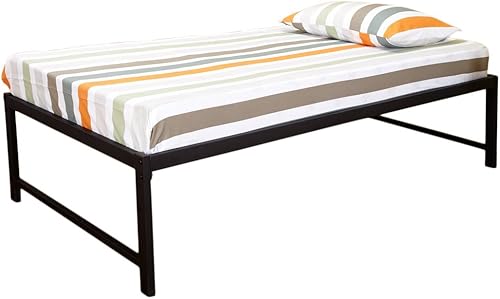 Miniatura 3 de Kings Brand Furniture - Marco de cama de sofá cama de metal negro con plataforma de tamaño individual