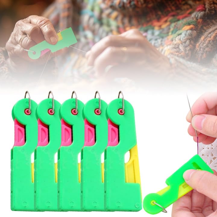 Infila aghi automatico, 2024, infila aghi per cucire a mano, dispositivo automatico di stringatura, per cucito, ricamo, punto croce, cucito, cucito, maglia, trapuntatura (5 pezzi)