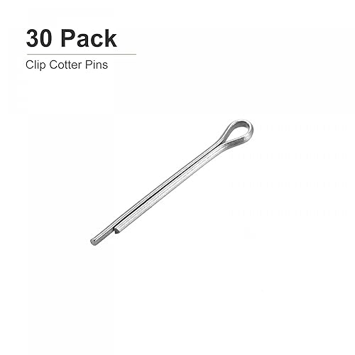 Miniatura 6 de Pasadores de clip de chaveta de 0.039 in x 0.394 in (DXL), paquete de 30 - Bueno para maquinaria - Sujetadores de horquilla de acero inoxidable 304