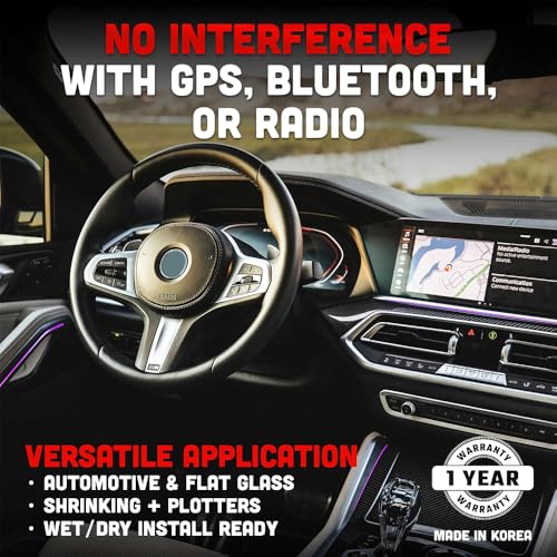 Image of United Universal Black 1Ply Window Tint Film - 20 inchx100', 50% VLT, 3 Rolls, Dyed PET Film, Deep Black Shade, 99% UV Block, Privacy & Interior Protection Film for Car, Truck, Home - Heat & Glare Control