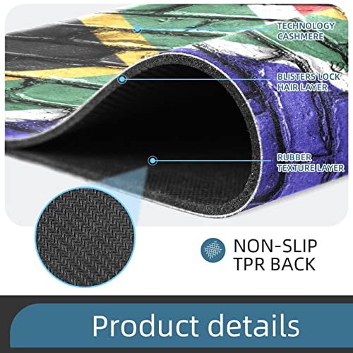 Vbfofbv Rug For Bedroom, Bath Mat, Kitchen Rug, Washable Throw Rug For Kitchen, Laundry, Doorway, Porch, Flag Of South Africa Pattern Vintage #TOP1