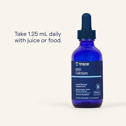 Miniatura 4 de Trace Minerals Calcio iónico líquido  Contracción ósea, dientes sanos y músculos  Certificado vegano, sin gluten, sin OGM  2.0 fl oz