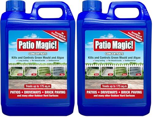 Image of Patio Magic! 16491 Concentrate: Ideal for Patios, Paths and Driveways (Kills Algae and Lichens), 2.5 Litres (Pack of 2)
