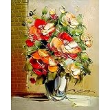 Peinture par numéros pour adultes enfants fleurs photo bricolage peint à la main peinture à l'huile dessin sur toile décoration de la maison A11 40x50 cm