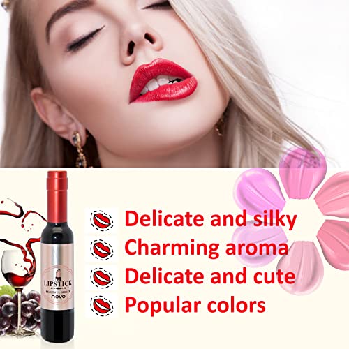 Bkpplzp Wine Lip Tint,6 Colors Wine Lip Gloss Set,Wine Liquid Lipstick,Liquid Wine Lip Gloss,Matte Lip Stain Long Lasting Waterproof Matte Lip Gloss Set,Creates Natural Moisturizing Lip Gloss Easily #TOP3