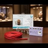 ARIHANT GEMS & JEWELS Certified Brown 6 Mukhi Nepali Rudraksha Srebrny wisiorek dla mężczyzn i kobiet