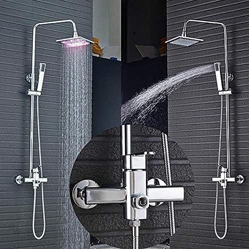 Robinets de bain à double commande avec douchette ABS universelle