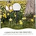 Tofficu 6Pcs Solar Lawn Lamp Outdoor Lighting Tool Ground Plug Light for Garden Pathway Decor Black Warm Light Easy Installation Durable Design
