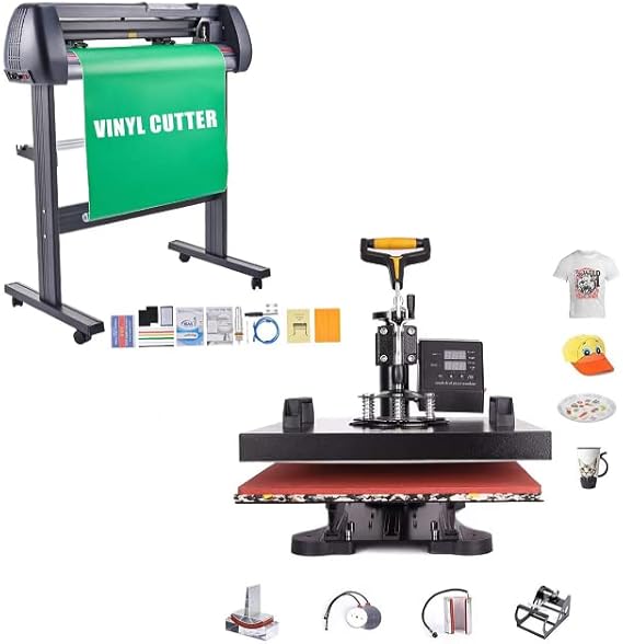 CREWORKS Heat Press and Vinyl Cutter Combo, 38x38 cm Heat Transfer