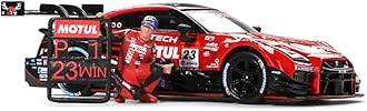 Diecast Model Car Compatible with Mini GT 1:64 Nissan GT-R NISMO #23 "MOTUL AUTECH GT-R 2021" Super GT Series Suzuka Winner W/Matsuda Figure Limited Edition MGT00875