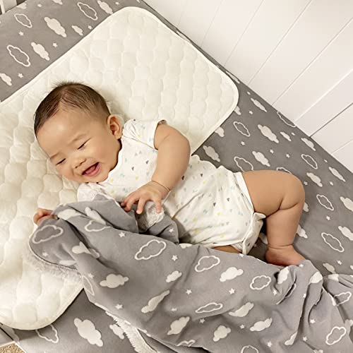 Tl Care Heavenly Soft Chenille Sherpa Receiving Blanket, 3D Gray, 30" X 35", For Boys And Girls #TOP3