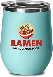 Ramen Lover Teal Edition Wine Tumbler 12oz - my soulmate food - Food Lovers chicken pumpkin vegan pantry spicy noodles