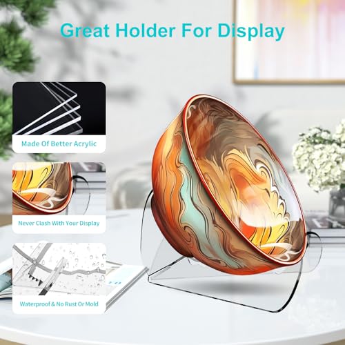 Boloyo "X Shape Acrylic Bowl Display Stand, 6.5 Inch 1PC Clear Acrylic Bowl Plate Platter Dish China Porcelain Display Holder Easel Base for Home Kitchen School Art Display by Boloyo - Image 6