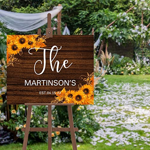 Panneau mariage automne en bois personnalisé pour décorer votre cérémonie de noces