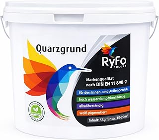 RyFo Colors Quarzgrund 5 kg – gebrauchsfertige Profi-Putzgrundierung für extrem griffigen Untergrund | für Fliesen, Beton & Putz | innen & außen