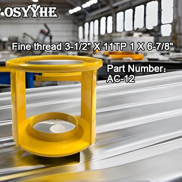 Acetylene Cylinder Regulator Protector Safety Cap 3-1/2 x 12 Acetylene Tank Safety Cap | Safety Collar for Low/High Pressure Cylinder | Acetylene Tank Protector | Acetylene Cylinder Safety Cap by Osyyhe - Image 3