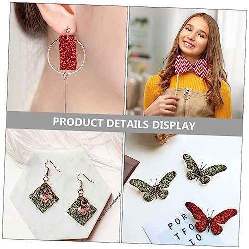 CRAFTHROU Kit De Joias De Couro De Folha De Natal Com 12 Peças Folhas De Couro Sintético Tecido De N