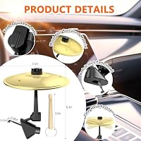 Car Cymbal Air Vent, Mini Car Crash Cymbals, Add Fun to Your Drive with Car Drum | A Great Gift For Drummers And Music Lovers | All Vehicle Types (Gold, 5.5 Inch) — image 2