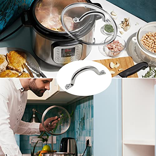 Hpuy Tempered Pot Glass Lid Handle Replacement Compatible For Instant Pot, Stainless Steel Handle Of Glass Lid Accessories For 5 Qt/L,6 Qt/L And 8 Qt/L,Only Handle Replacement Kits #TOP3